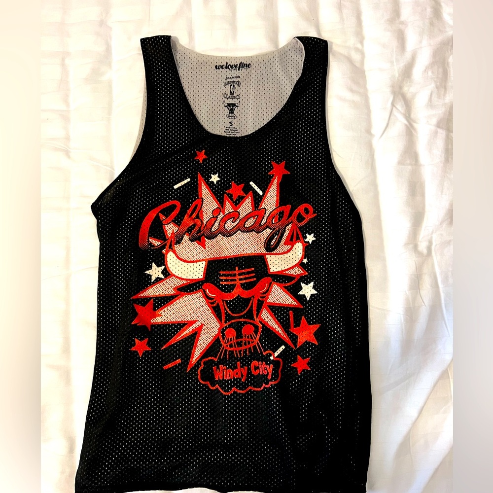 Chicago Bulls Small Mesh Tank. We Love Fine Presents Hardwood Classics